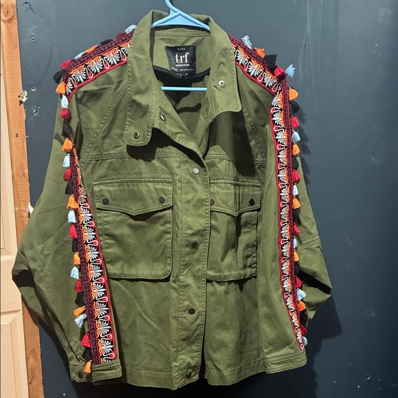 zara trf Other - Olive Green Embroidered Women's Jacket